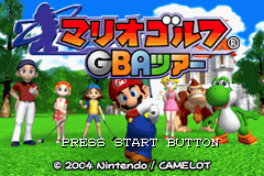 Mario Golf: GBA Tour title screen for GameBoy Advance